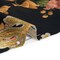 1 Yard Rose Renaissance Cotton Crepe Fabric Black Dark Red Golden Ochre Floral 53 inch Width